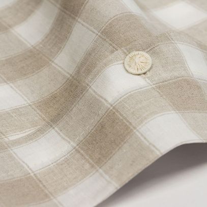 BIO linen with square pattern