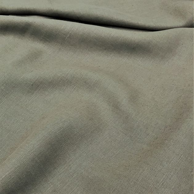 342 - Coloured Linen for curtains dark khaki