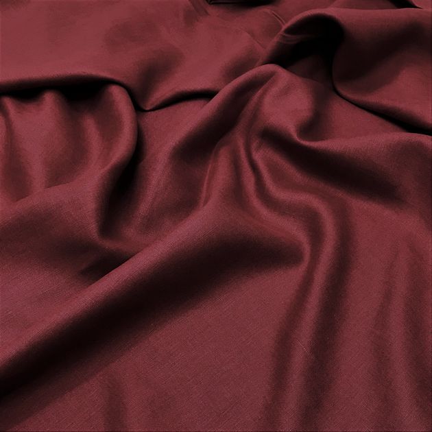 342 - Coloured Linen for curtains burgundy