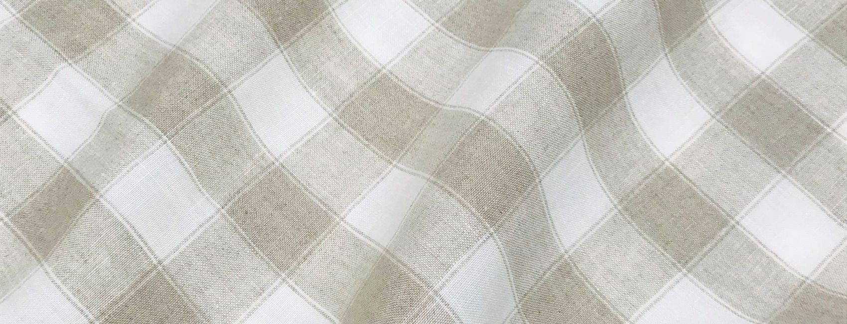 BIO linen with square pattern