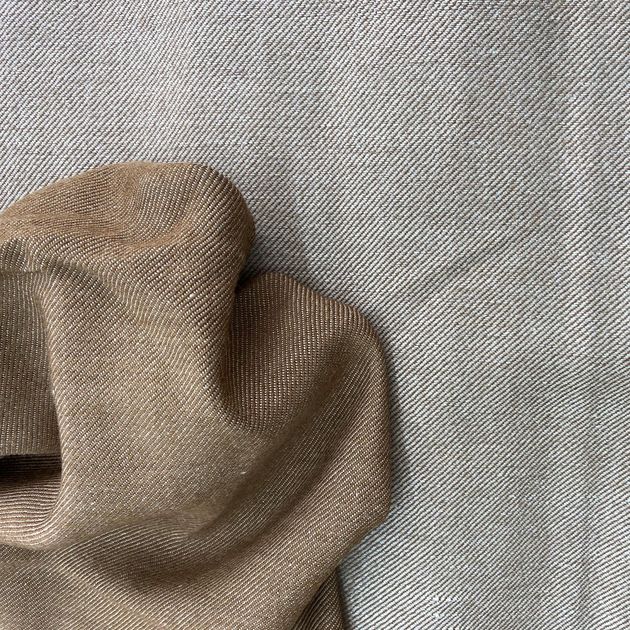 Linen & wool blanket - Denim pattern 